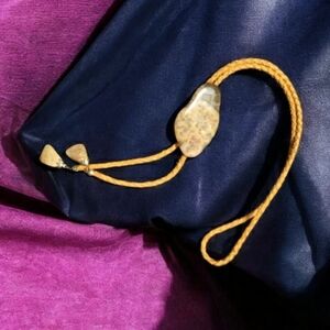 Vintage bolo tie with quartz gemstone